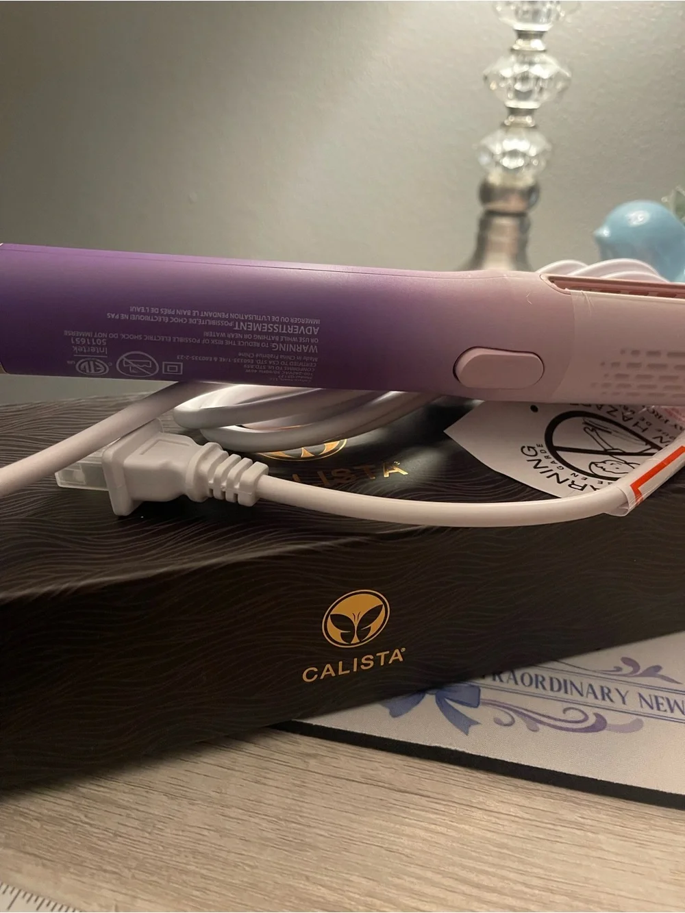 New in Box Calista Air Glide Pink & Purple Hair Styler!